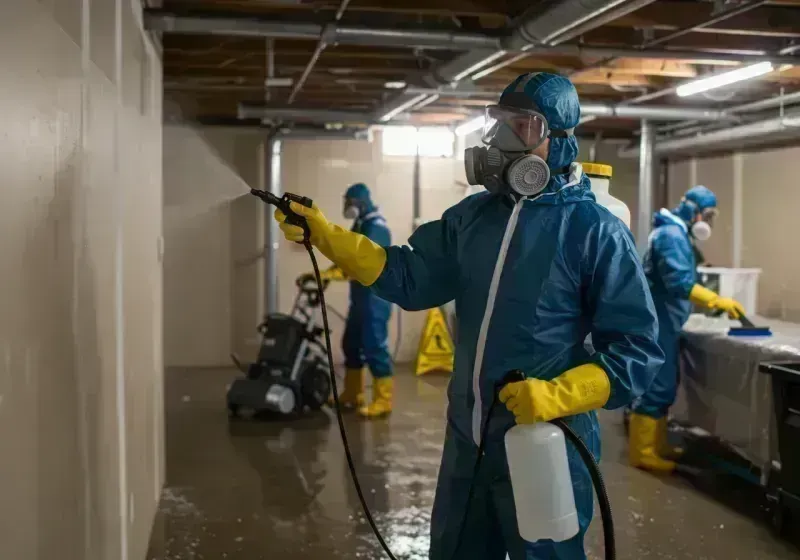 Basement Sanitization and Antimicrobial Treatment process in Markham, IL